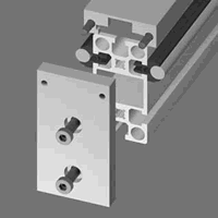 Attach Tensioner To 45x90 T-Slotted Aluminum Profiles
